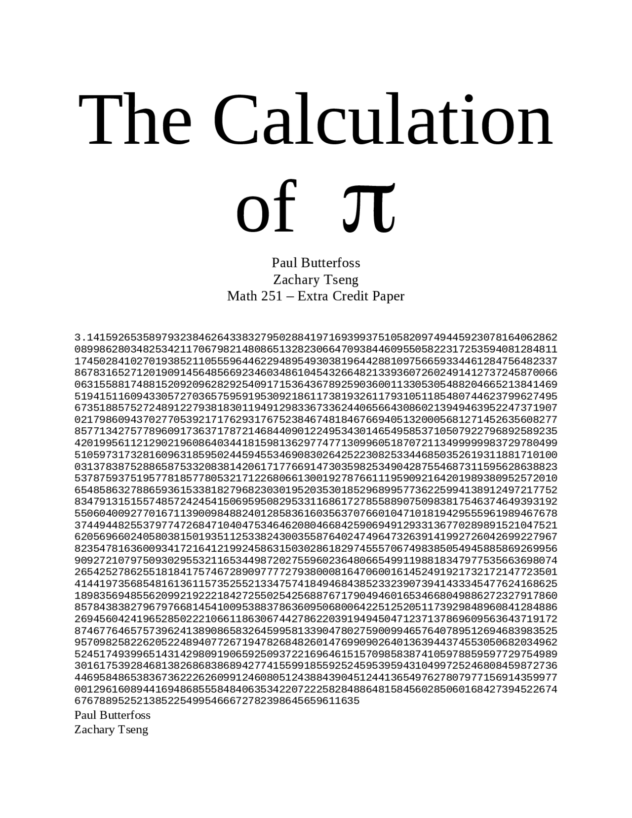 The Calculation of Pi - Ordinary and Partial Differential Equations ...