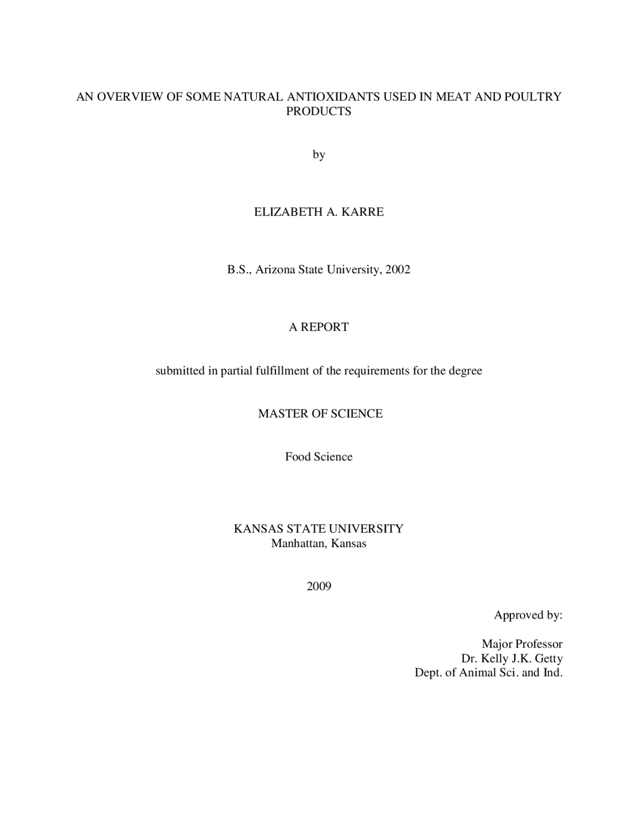 An Overview of Some Natural Antioxidants Used In Meat and Poultry