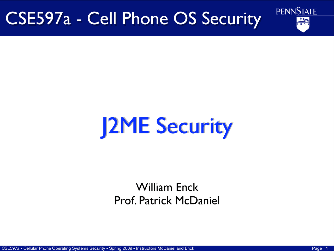 Cellular Phone Operating Systems Security: J2ME Overview and Security ...