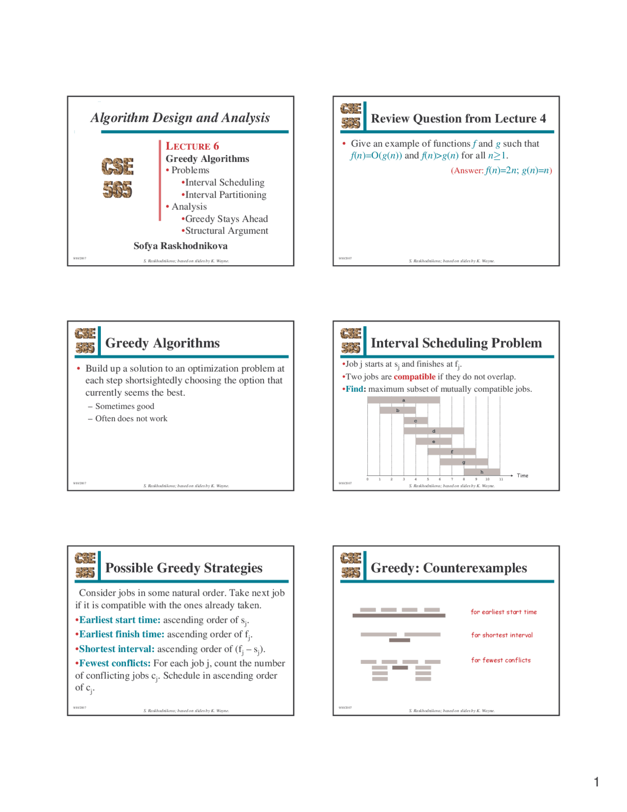 Greedy Algorithms - Algorithm Design and Analysis - Lecture Slides ...