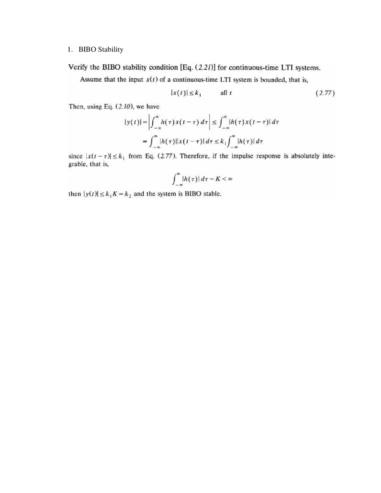 a bibo stability condition for a continuous-time lti system a bibo stability condition for a continuous-time lti system