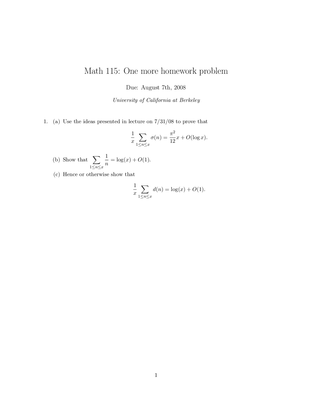 Homework Practice Problem on Introduction to Number Theory | MATH 115 ...