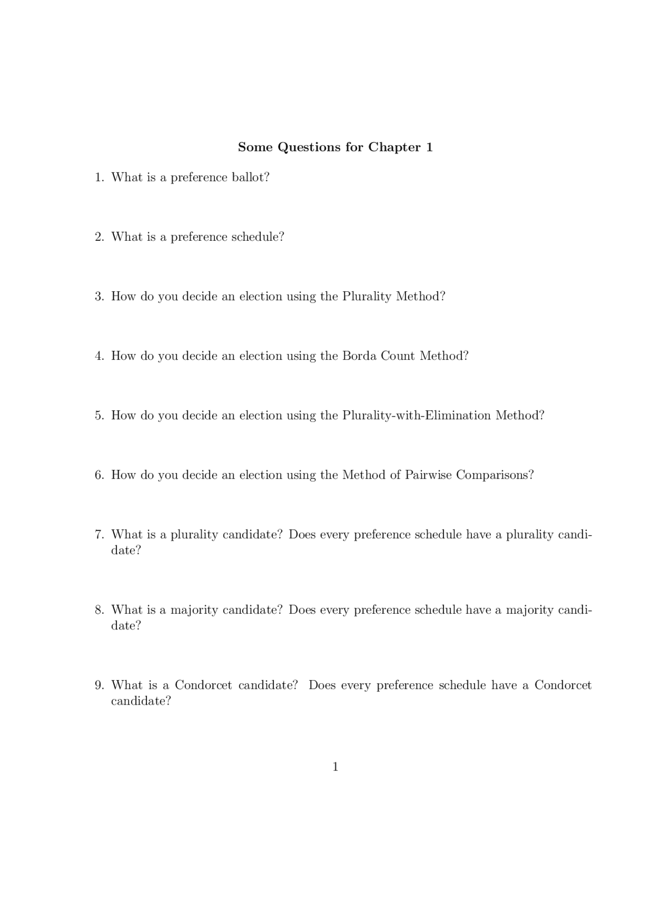 Sample Questions on Introduction to Contemporary Mathematics - Homework ...