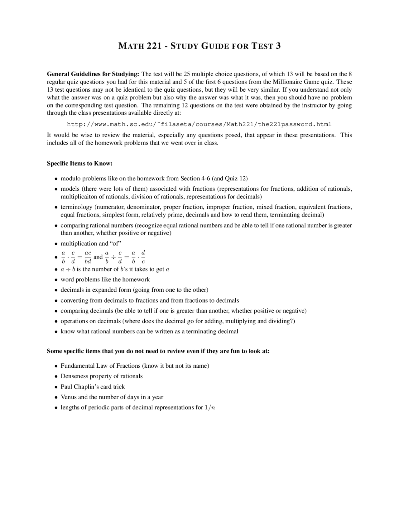 Basic concepts of elementary mathematics i test 3 study guide math