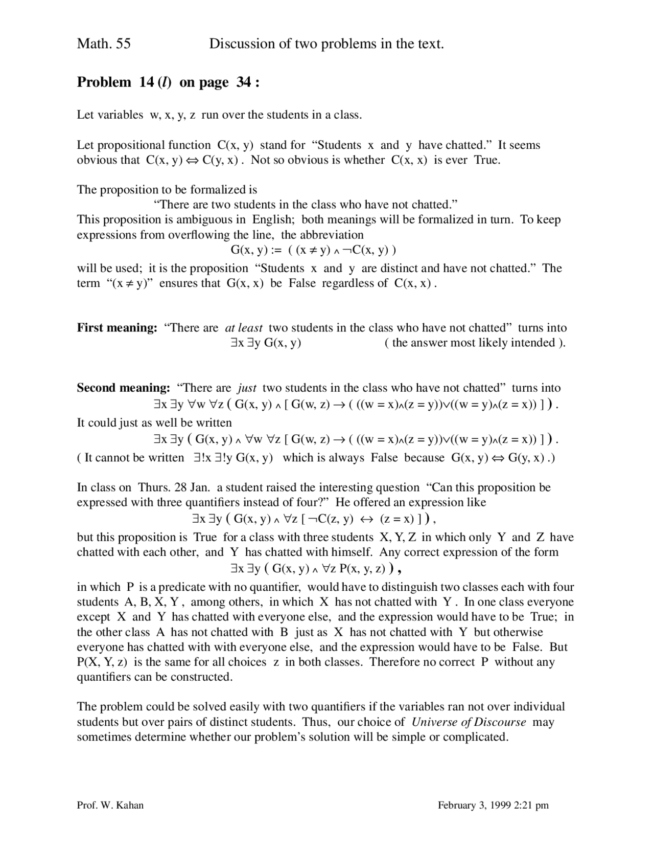 Discussion Problems - Discrete Mathematics | MATH 055 | Study notes ...