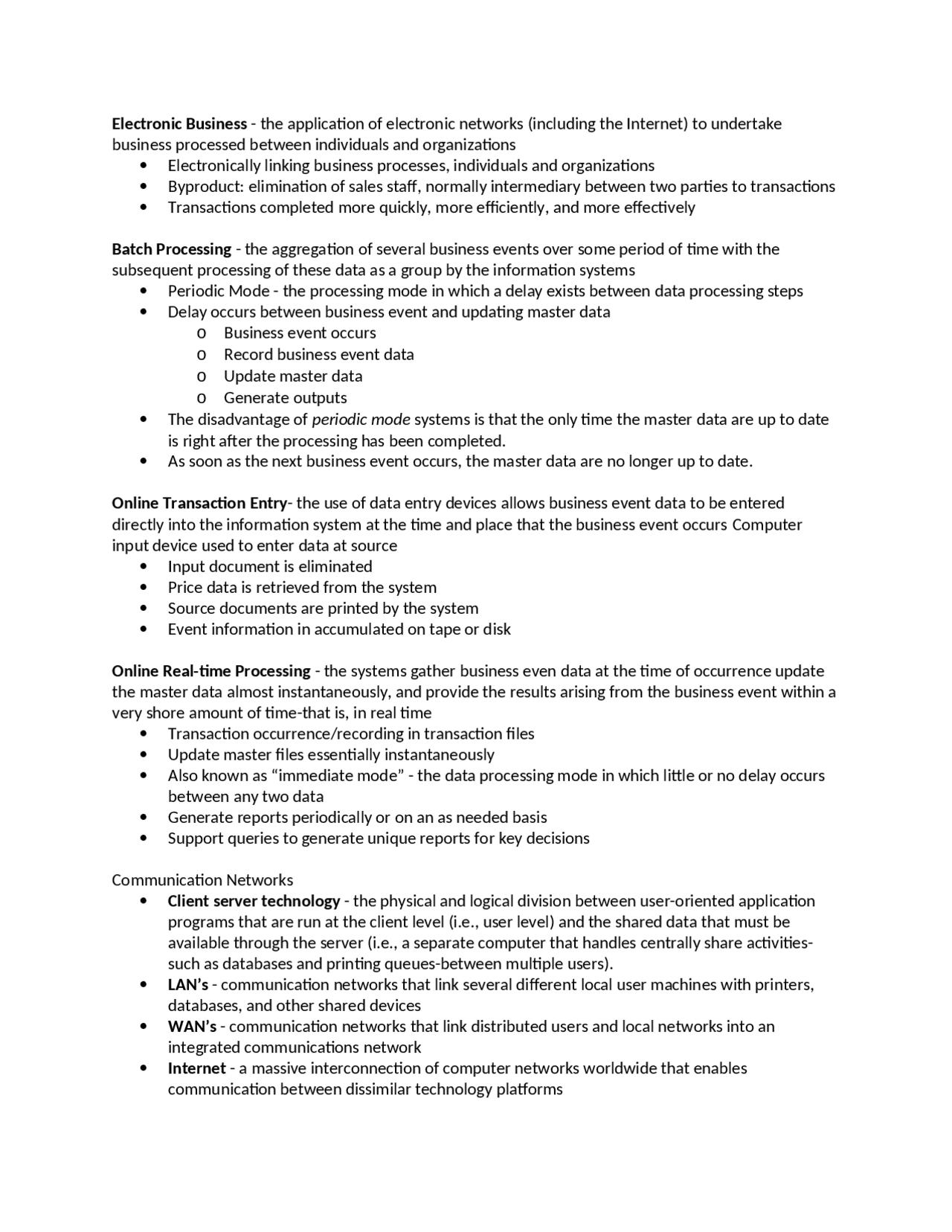 E-Business & Information Systems: Document Management, Data Processing ...