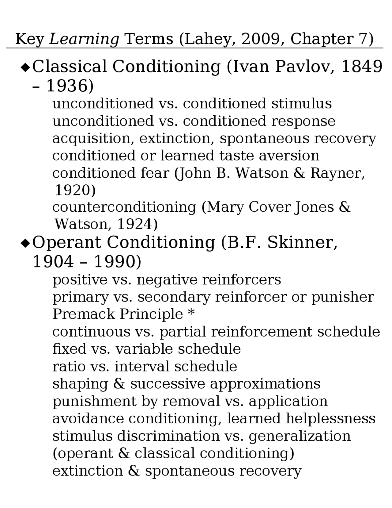 Classical, Operant conditioning and Observational Learning | PSYC 2004 ...
