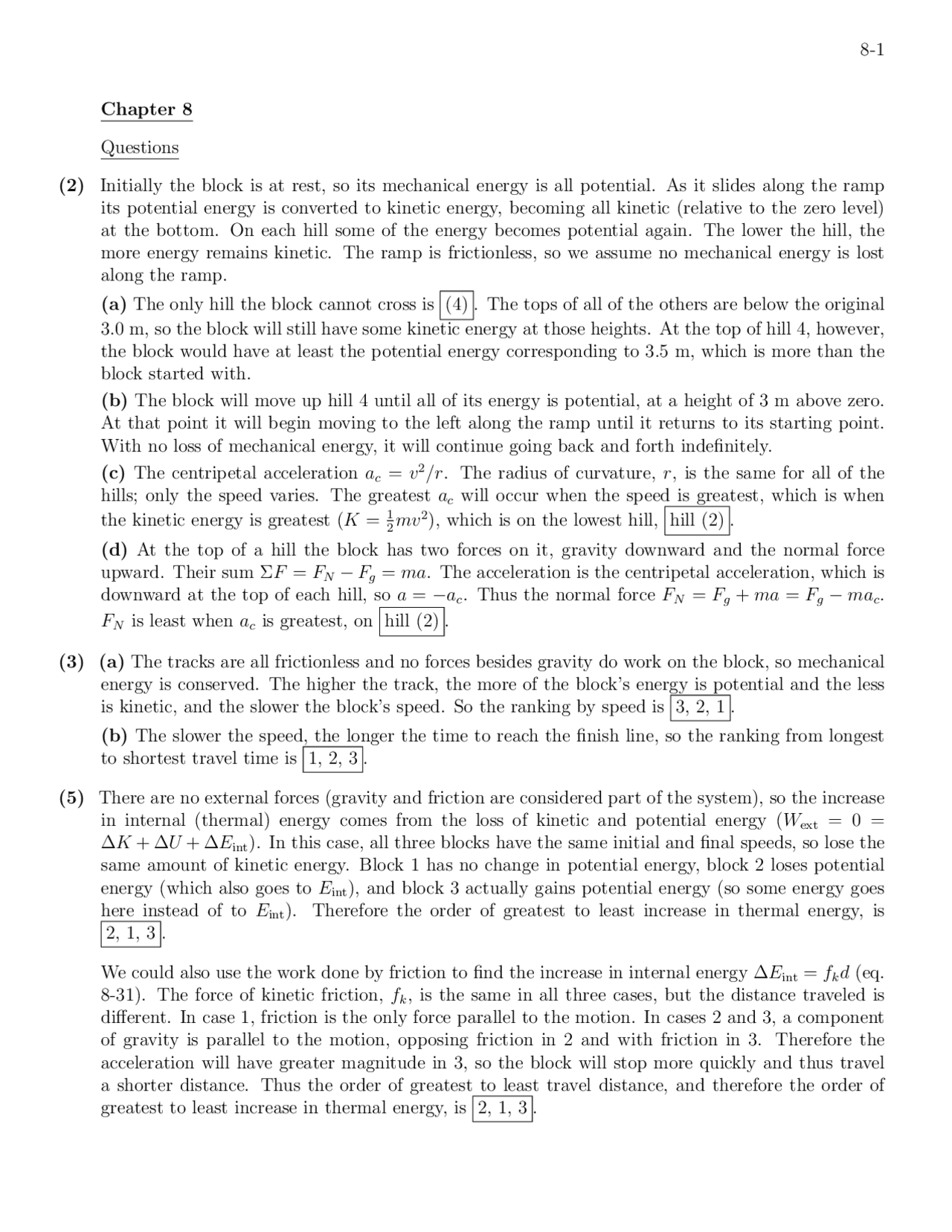 University Physics I - Answers to Assignment 8 Problems | PHYS 2110 ...