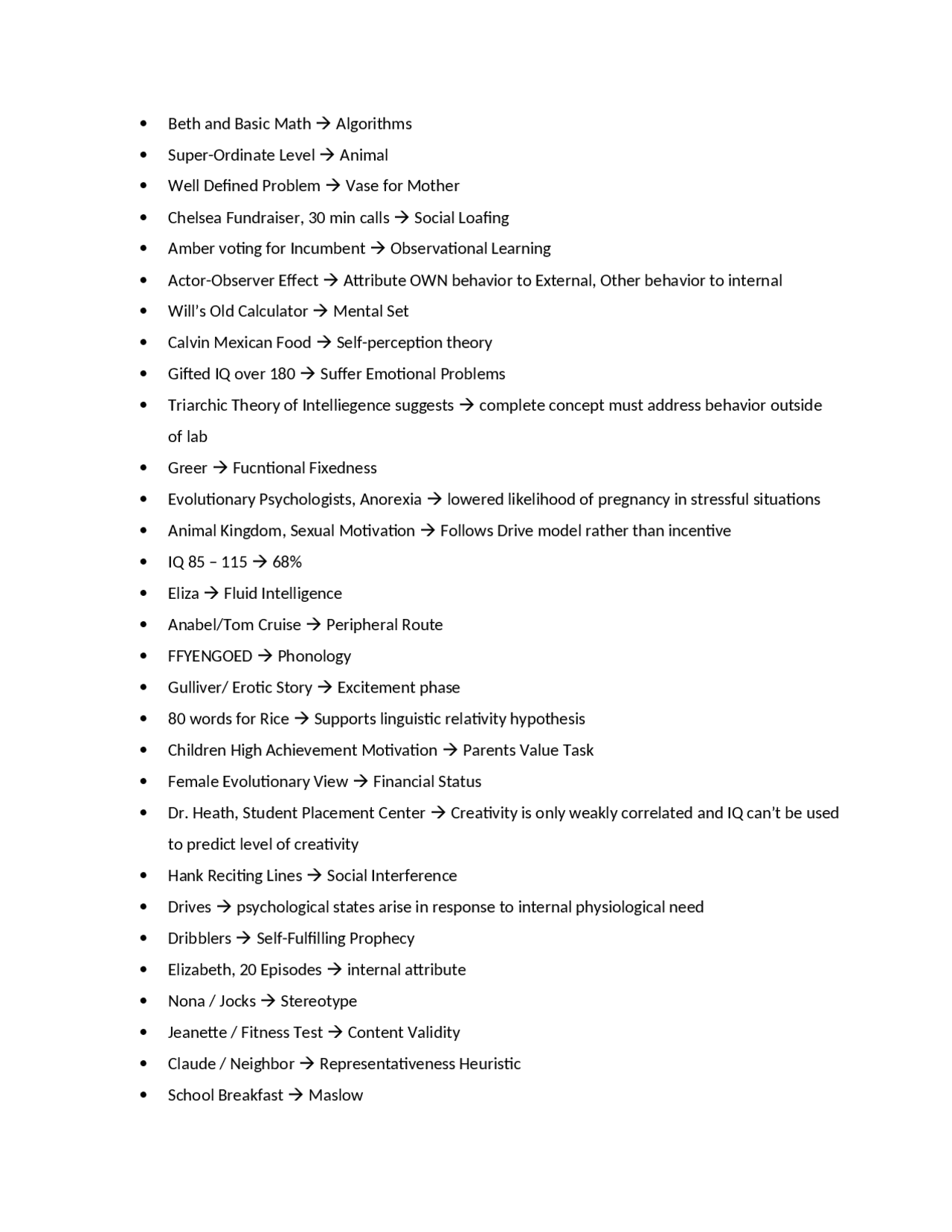 Past Exam 3 - Introduction to Psychology | PSYC 102 - Docsity