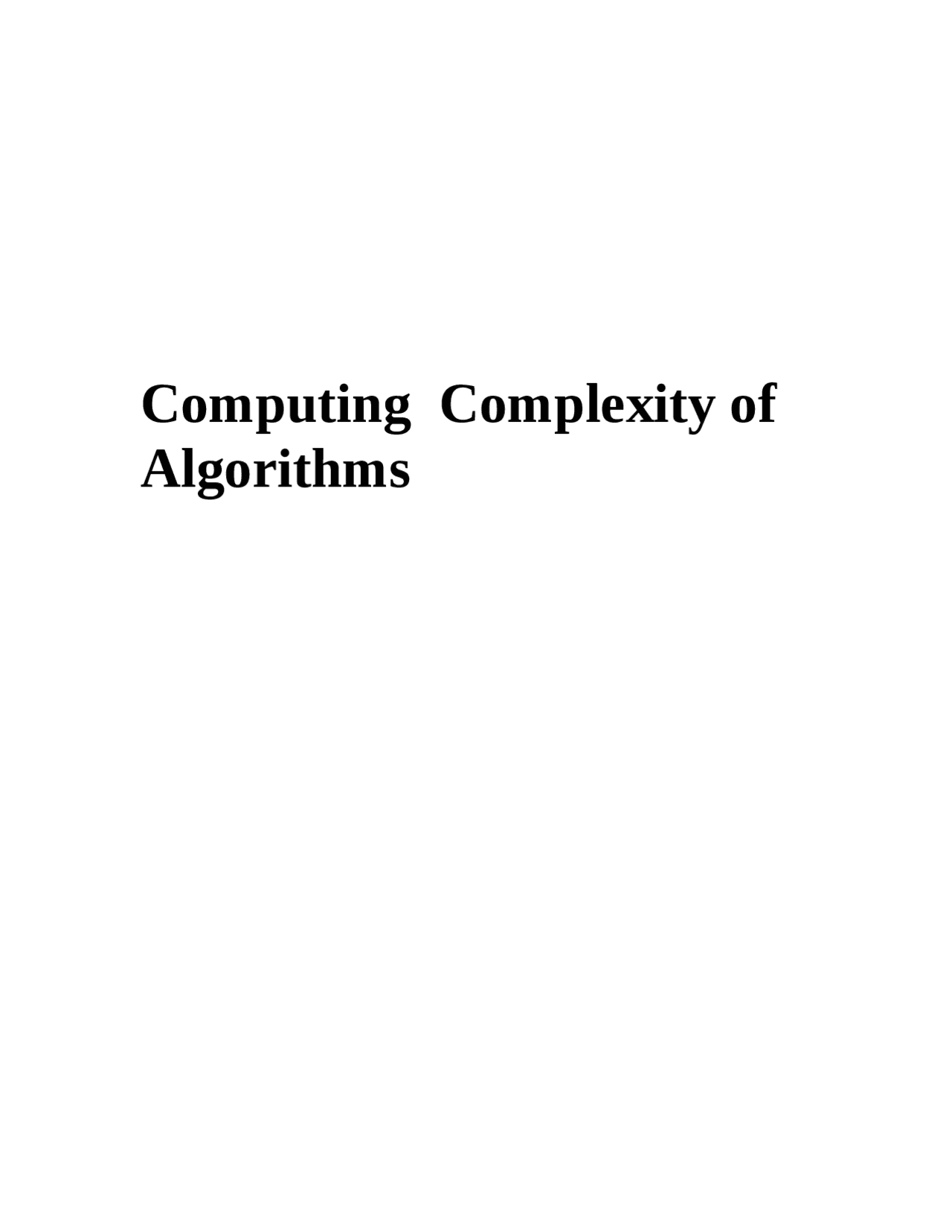 Computing Complexity of Algorithms - Lecture Notes | COP 3502 | Study ...