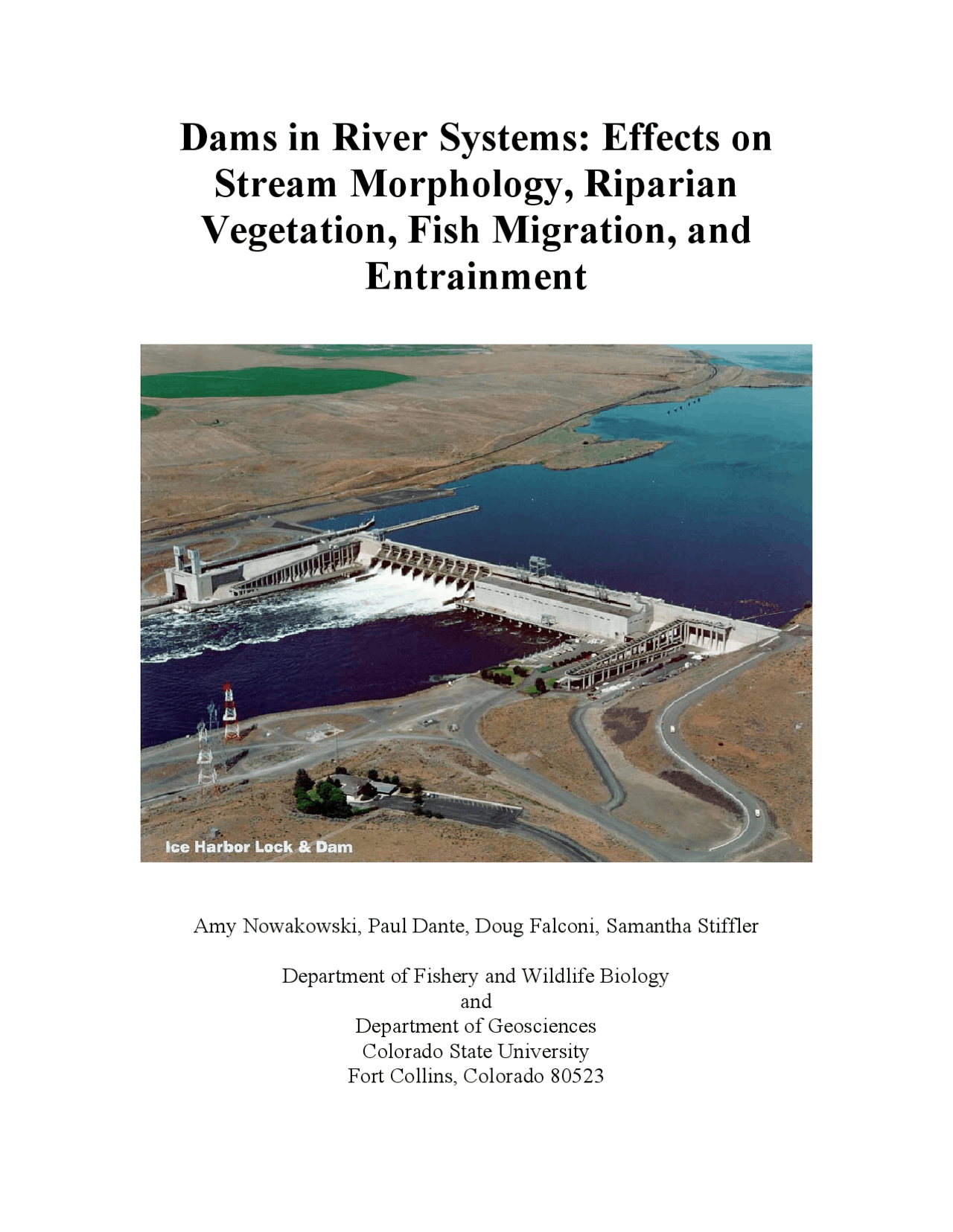 Dams in River Systems: Effects on Stream Morphology, Riparian ...