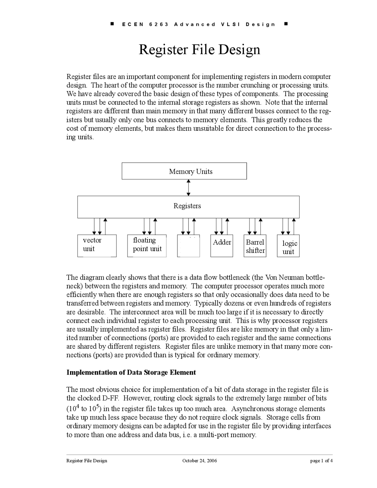 Notes on Register File Design | Advanced VLSI Design and Applications ...