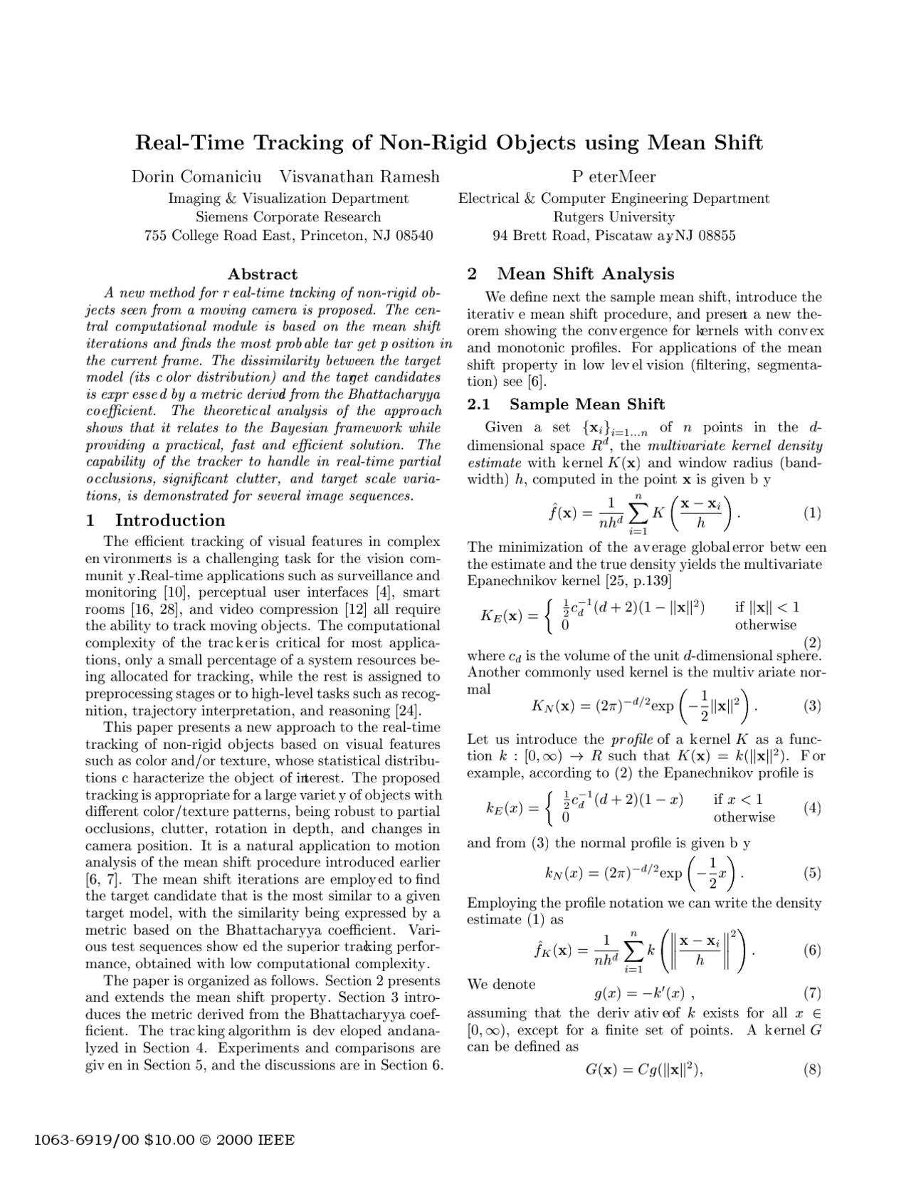 Project: Real-Time Tracking of Non-Rigid Objects using Mean Shift | CAP ...