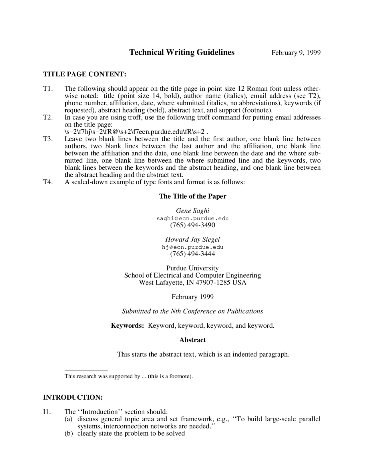 Project Technical Writing Guidelines for Computer Security | CS 556 ...