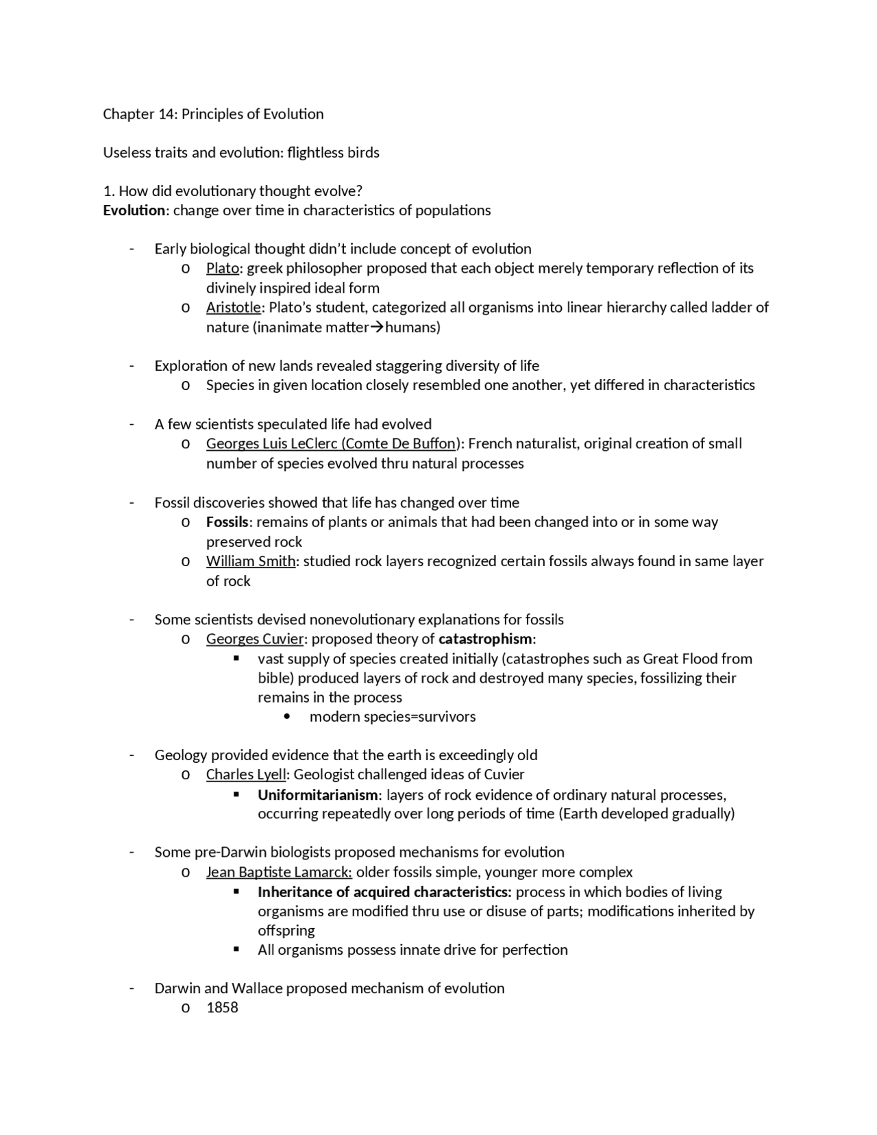 Useless Study Notes Useless Traits and Evolution: Flightless Birds - General Biology | BIOL ...