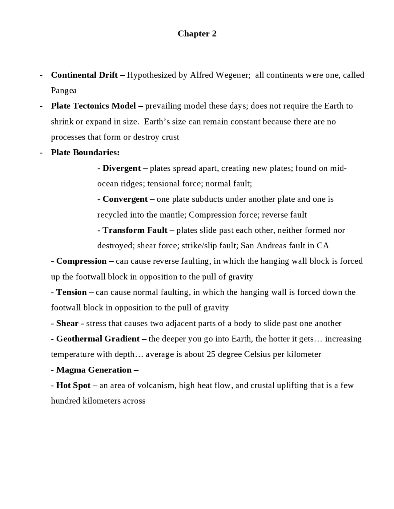 Study Notes on Physical Geology Laboratory | GEOL 1101 - Docsity
