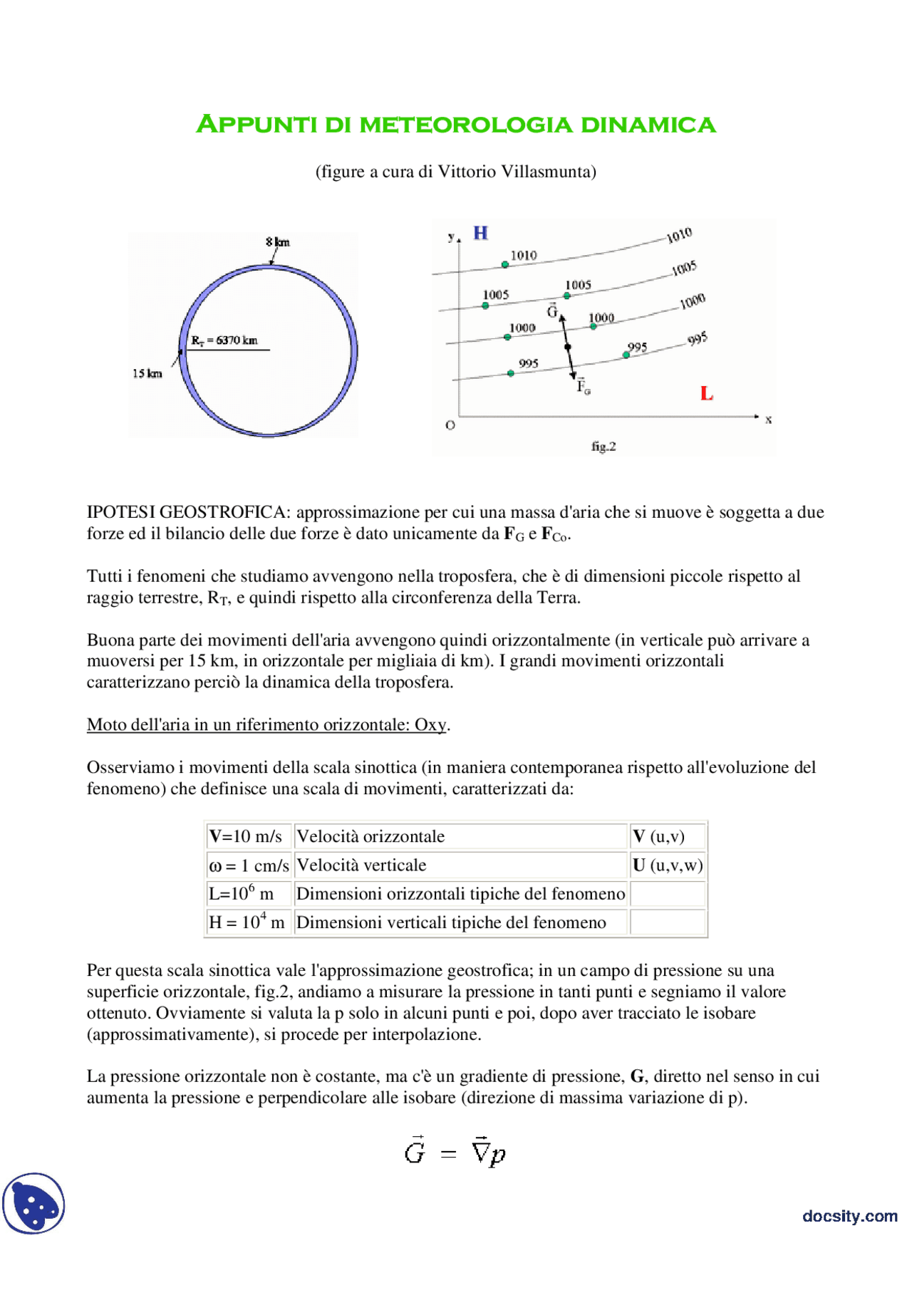 Appunti di Meteorologia 2 Meteorologia dinamica Docsity