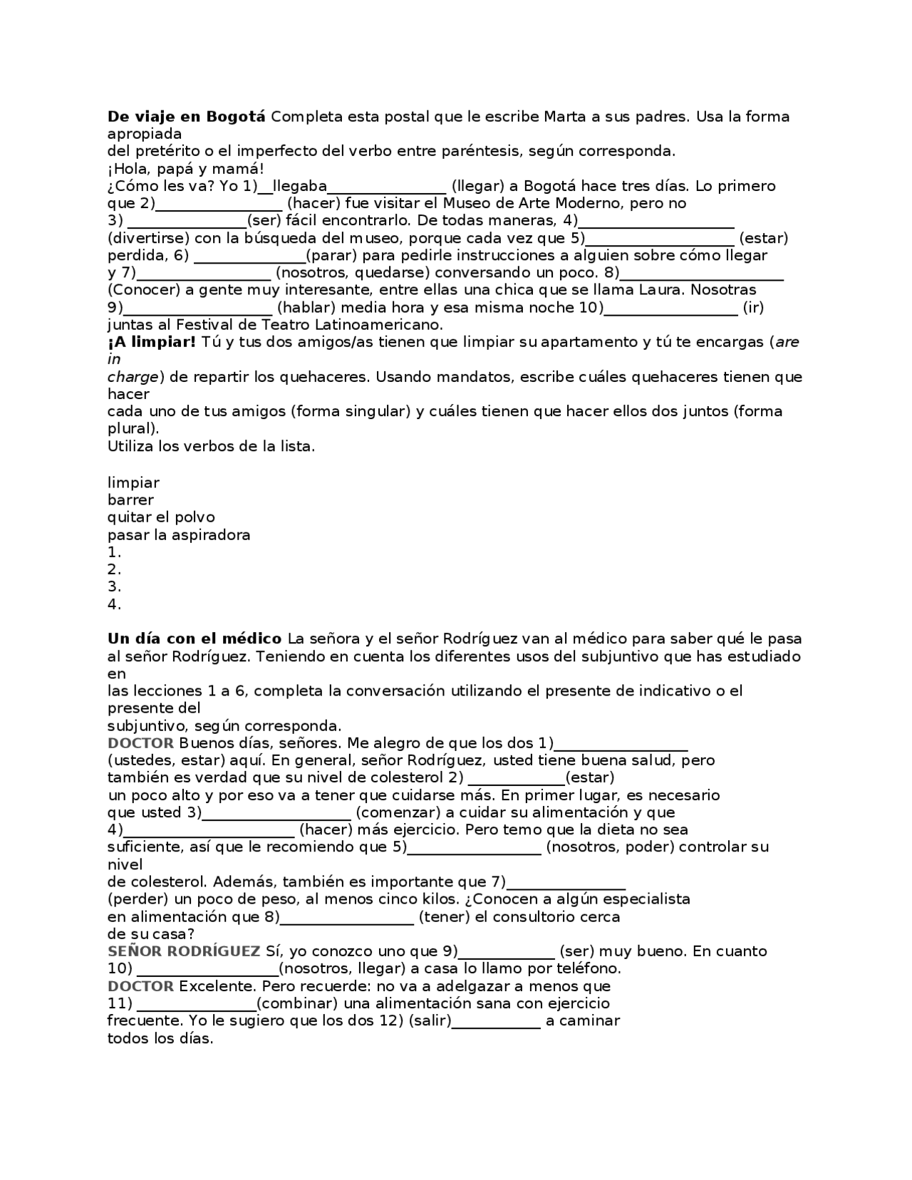Intermediate Spanish Questions Review Sheet SPAN 231 Docsity intermediate-spanish-questions-review-sheet-span-231-docsity