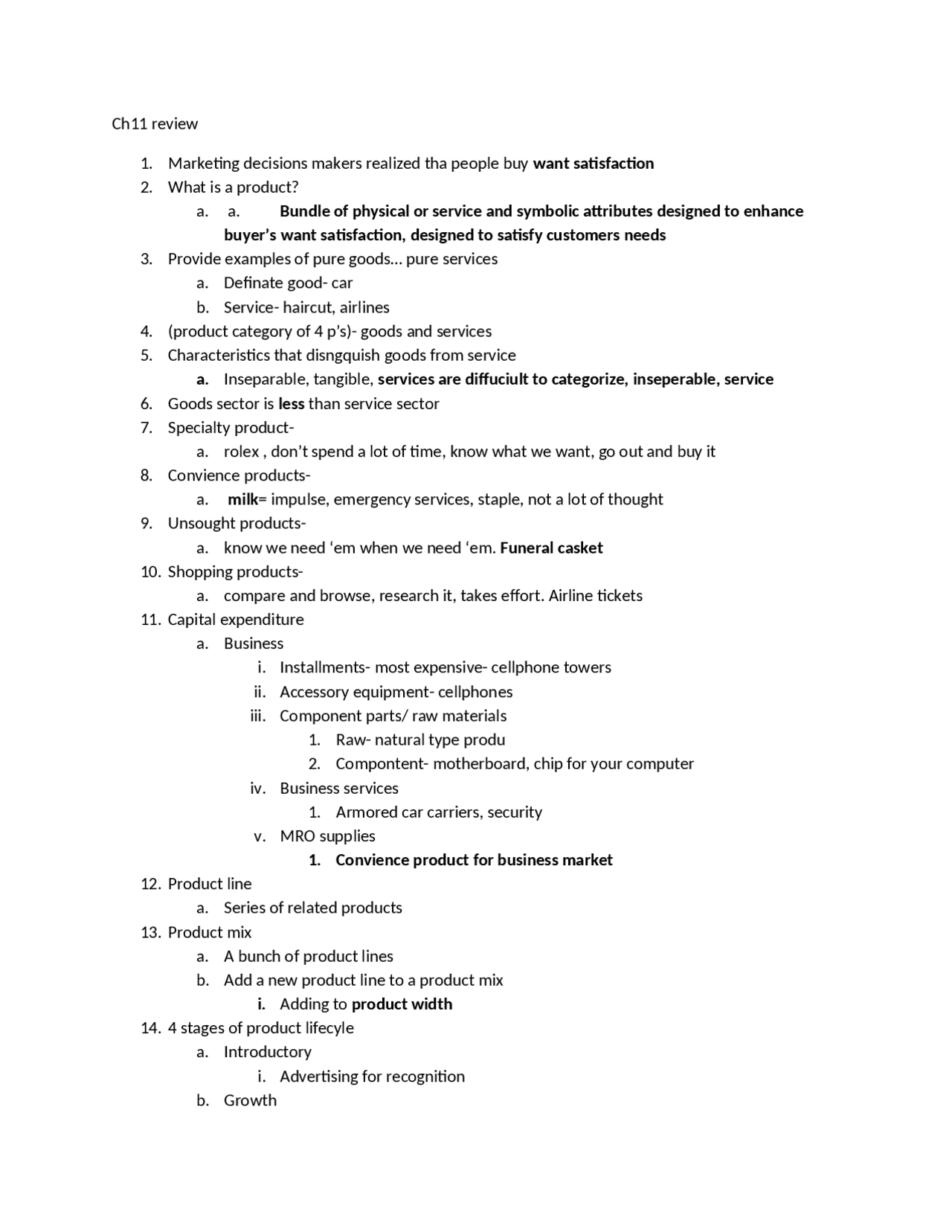 Review Sheet for Principles of Marketing | MKTG 300 - Docsity