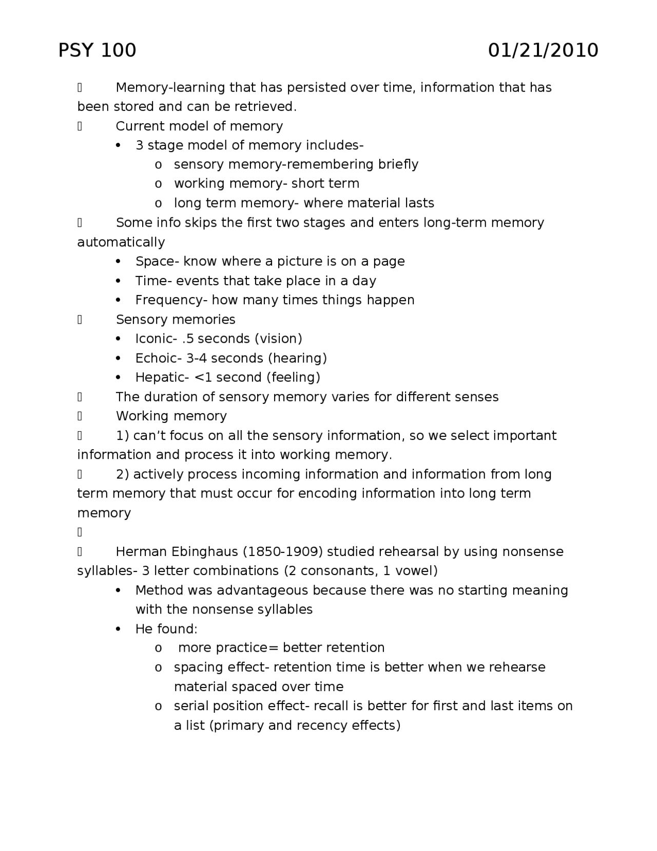 Memory and Learning: Sensory Memory, Working Memory, and Long-Term ...