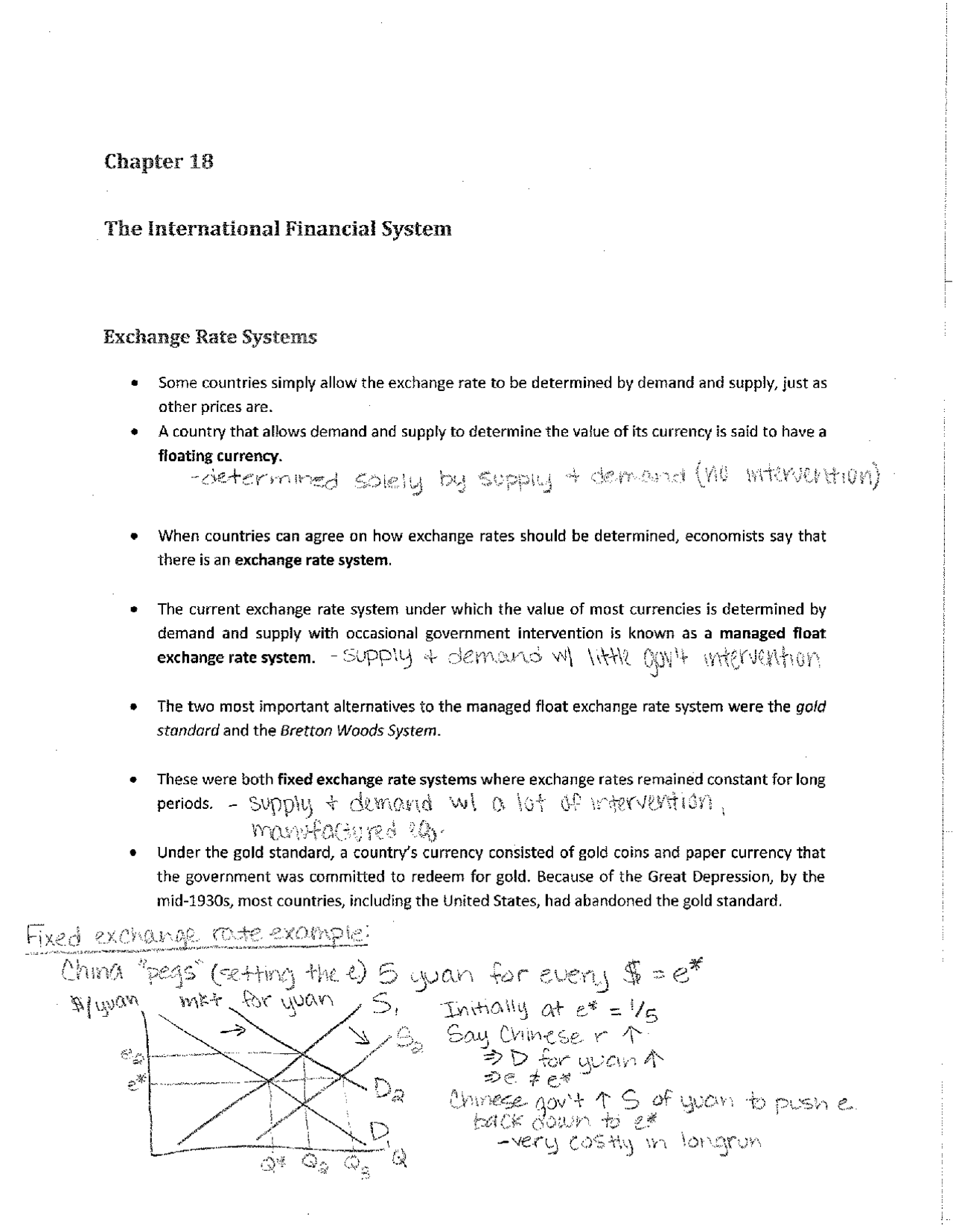 The International Financial System Exchange Rate Systems | ECON 2010 ...