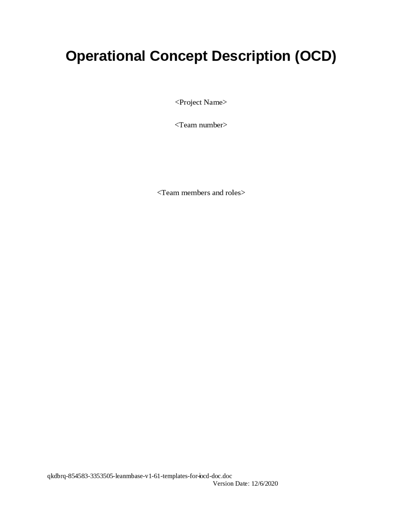 Operating Description Draft Operational Concept Description - Final Project Report | AME 577 - Docsity