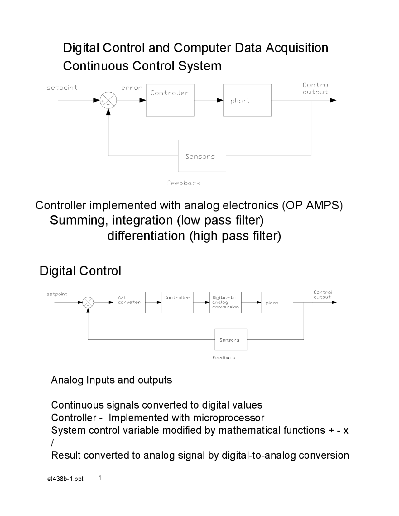 Digital Control and Computer Data Acquisition Continuous Control ...