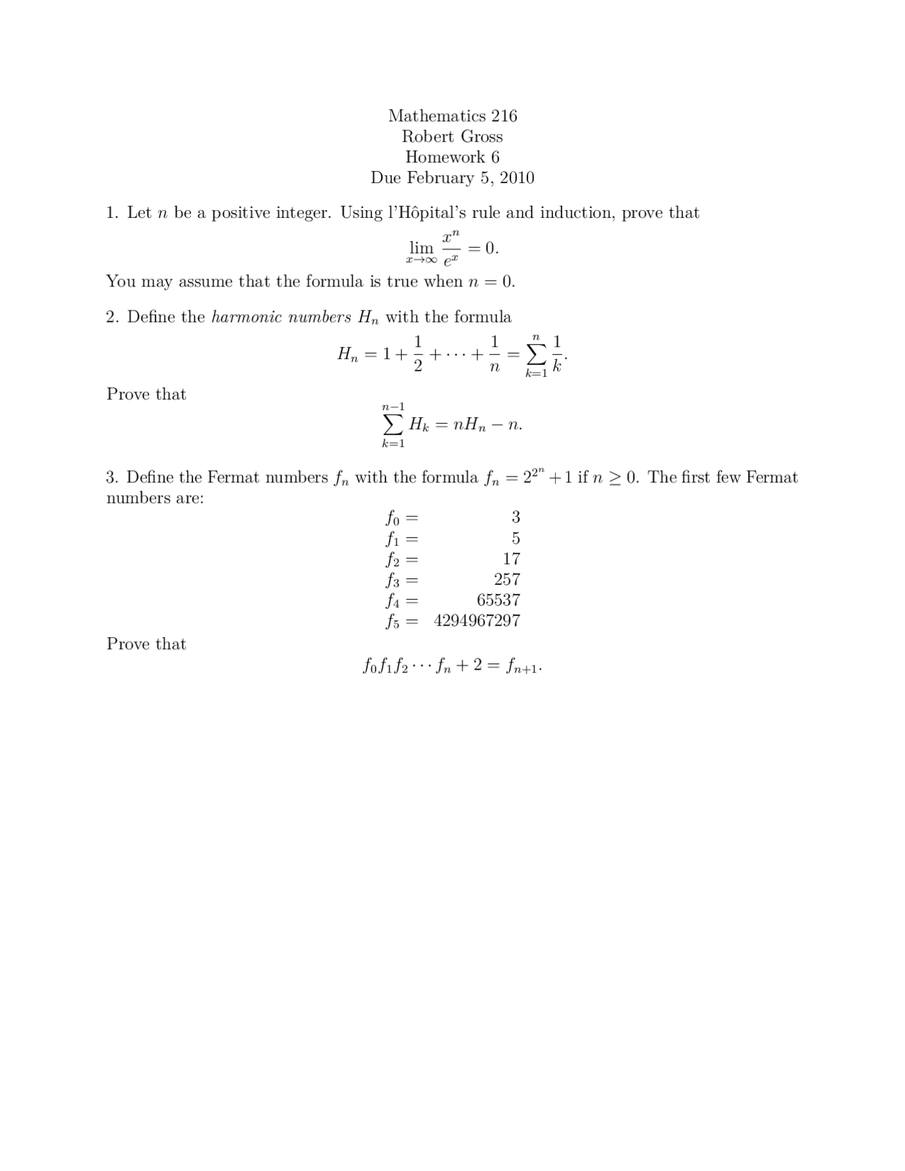 3 Solved Problems on the Abstract Mathematics - Homework 6 | MT 216 ...