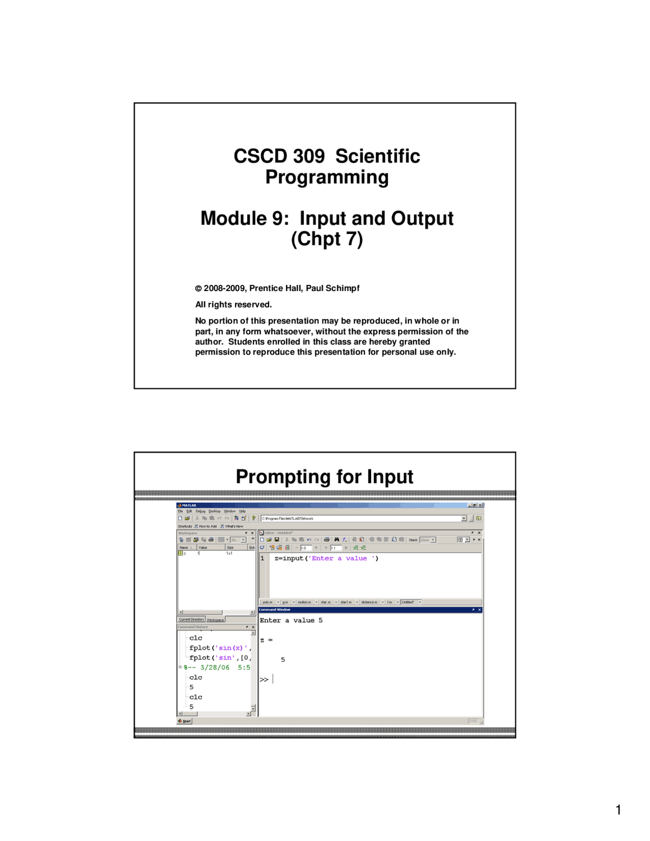 Input and Output in Scientific Programming: Handling Strings and ...