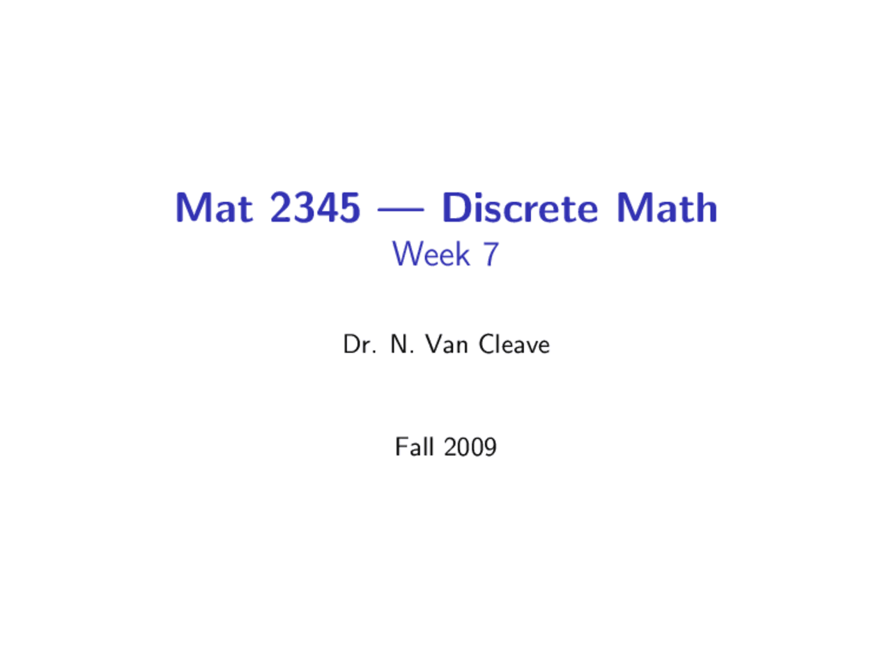 Complexity of Algorithms - Elements of Discrete Mathematics | MAT 2345 ...