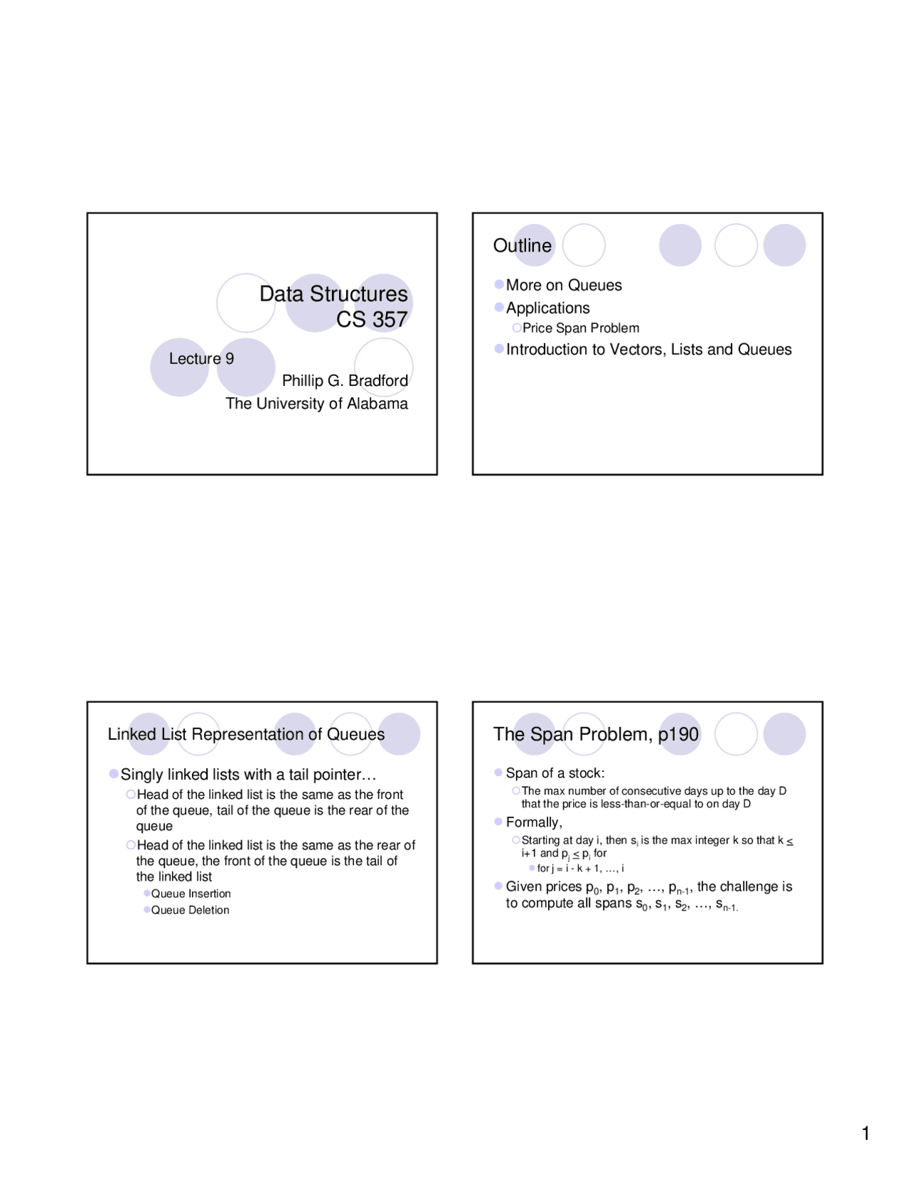 Data Structures - Lecture Slides | CS 357 | Study notes Data Structures ...