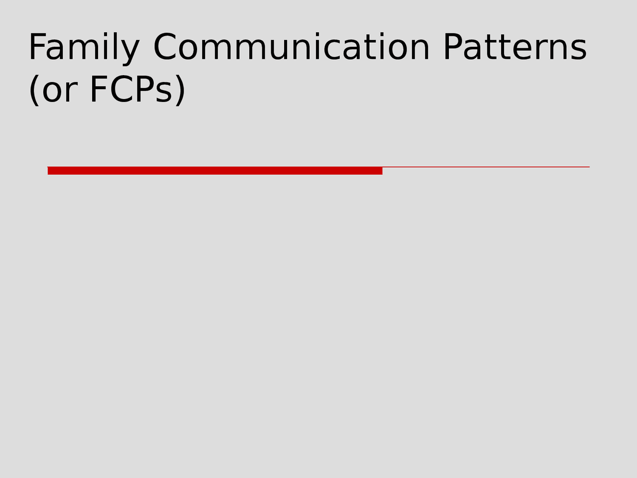 Family Communication Patterns Communication in Society Slides COMM