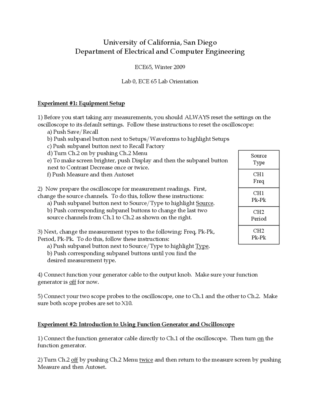 Components and Circuits Lab - Orientation | ECE 65 - Docsity