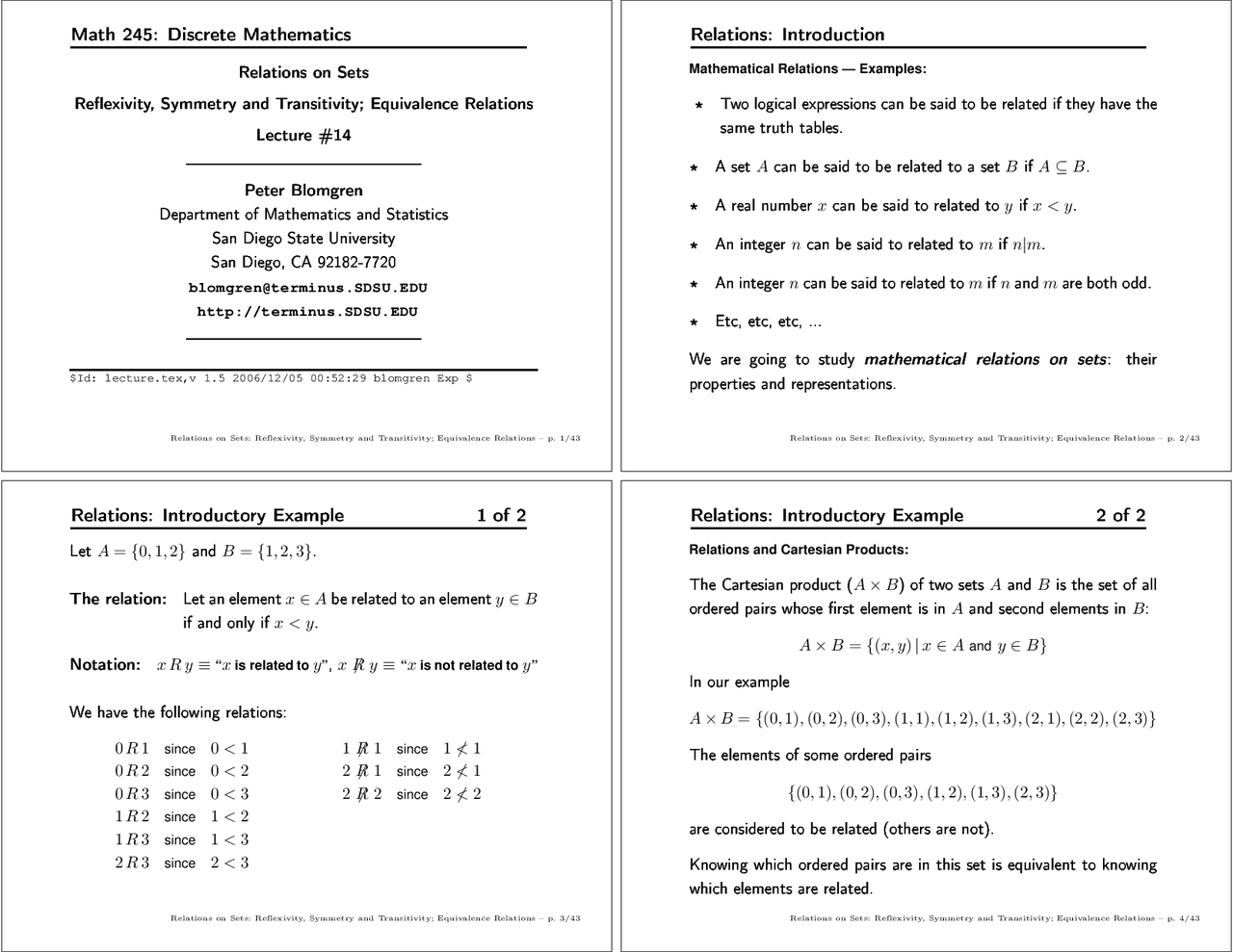 Reflexivity, Symmetry and Transitivity | Discrete Mathematics | MATH ...
