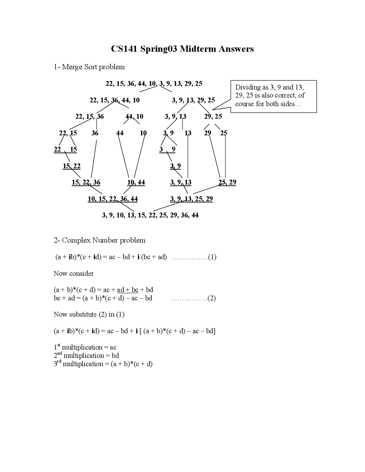 5 Solved Questions on Data Structures and Algorithms - Midterm Exam ...