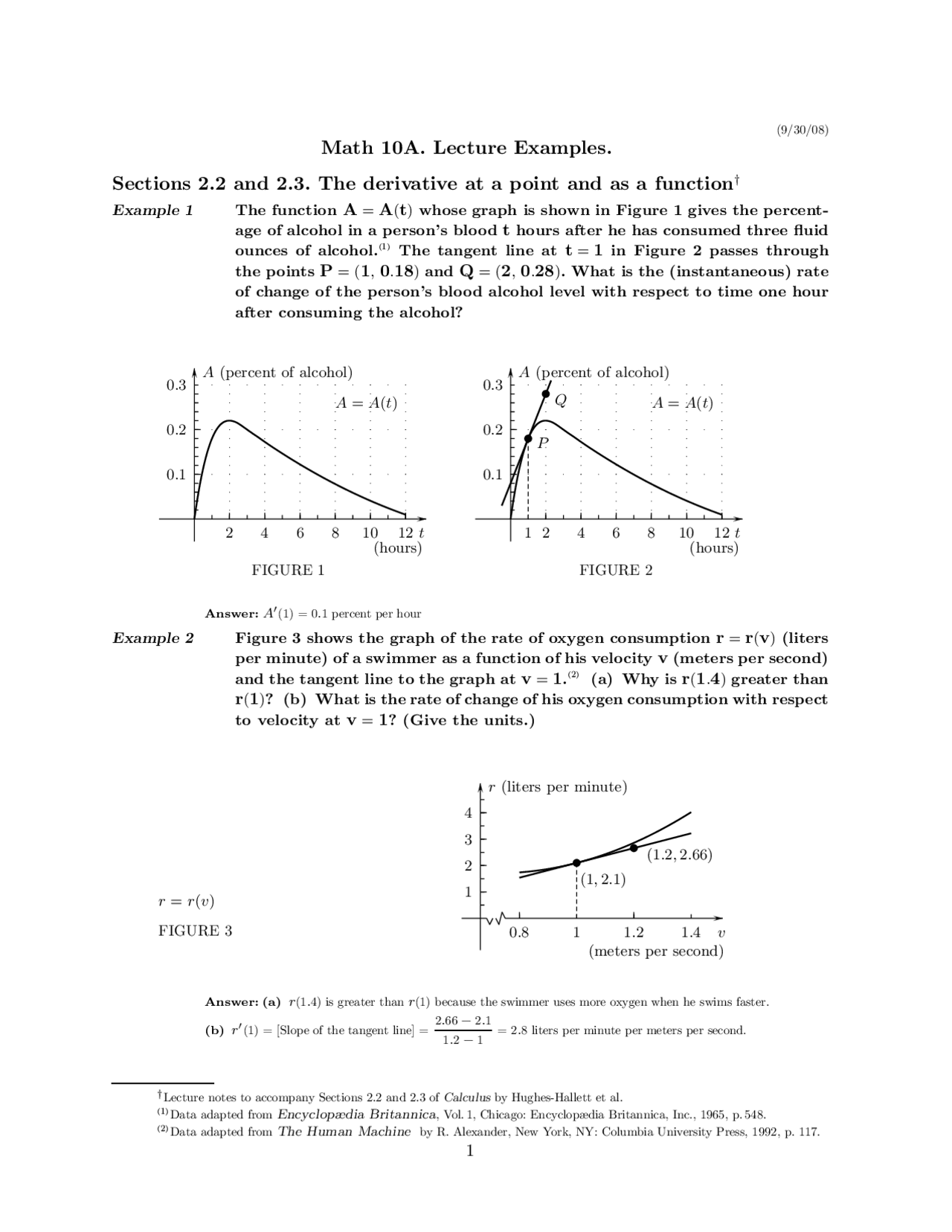 5 Examples with Solutions - Calculus | MATH 10A - Docsity