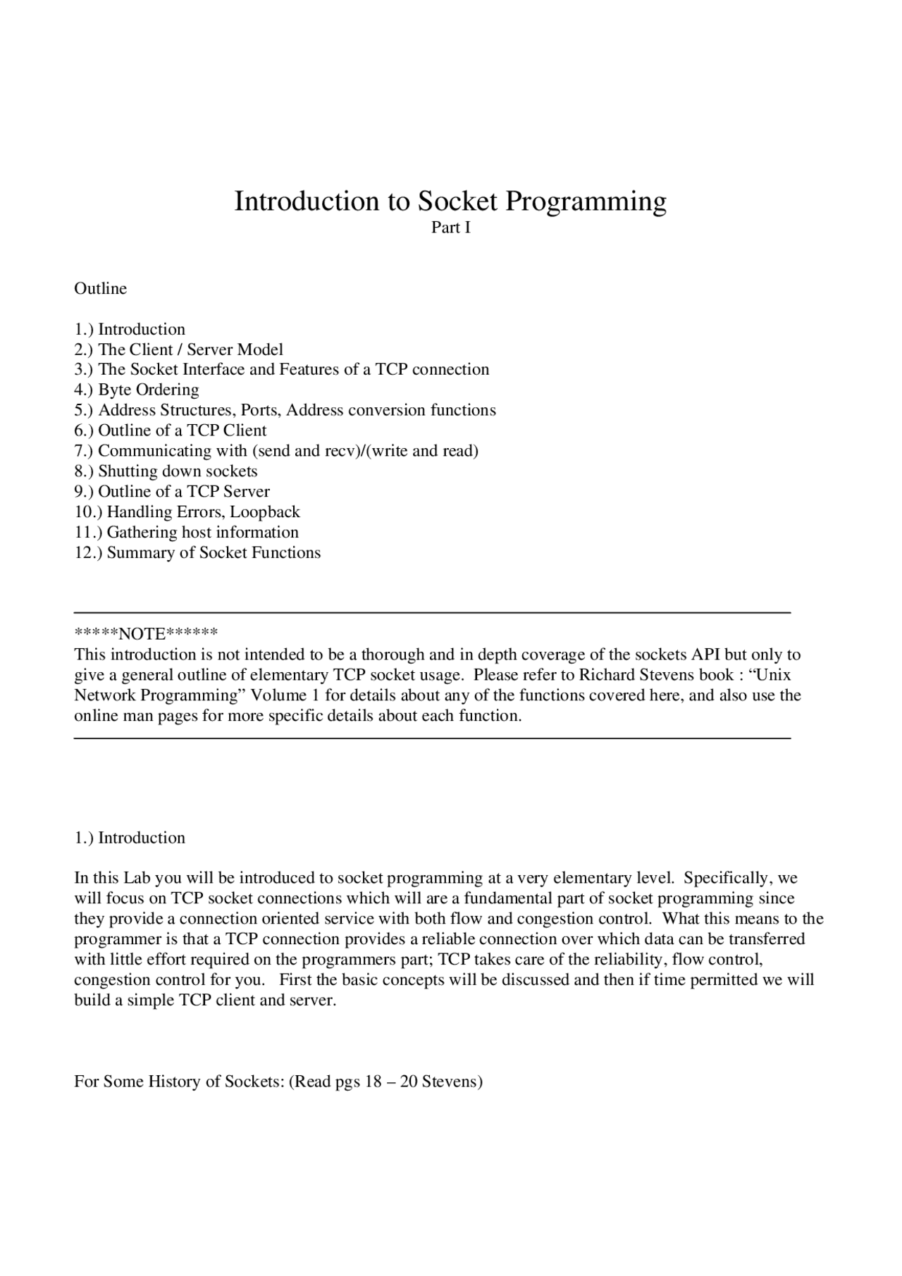 Laboratory 1 - Introduction to Socket Programming | CS 164 - Docsity