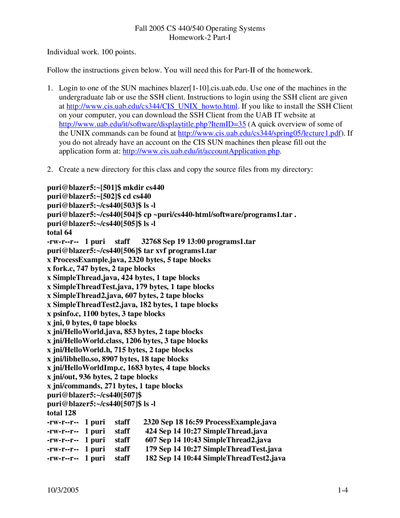 Homework 2 Problems on Operating Systems | CS 440 - Docsity