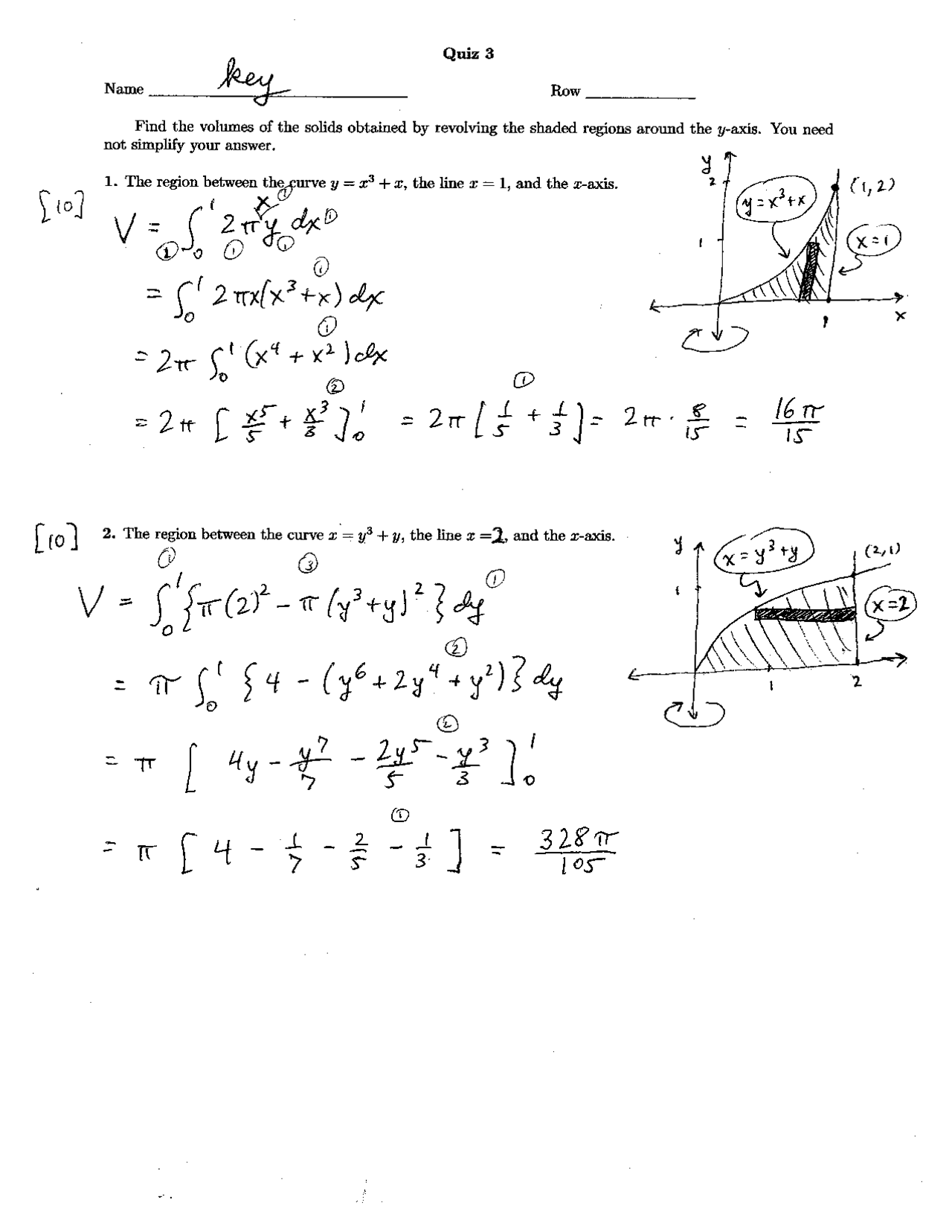 Solutions for Quiz 3 - Calculus and Analytic Geometry II | MATH 2423 ...