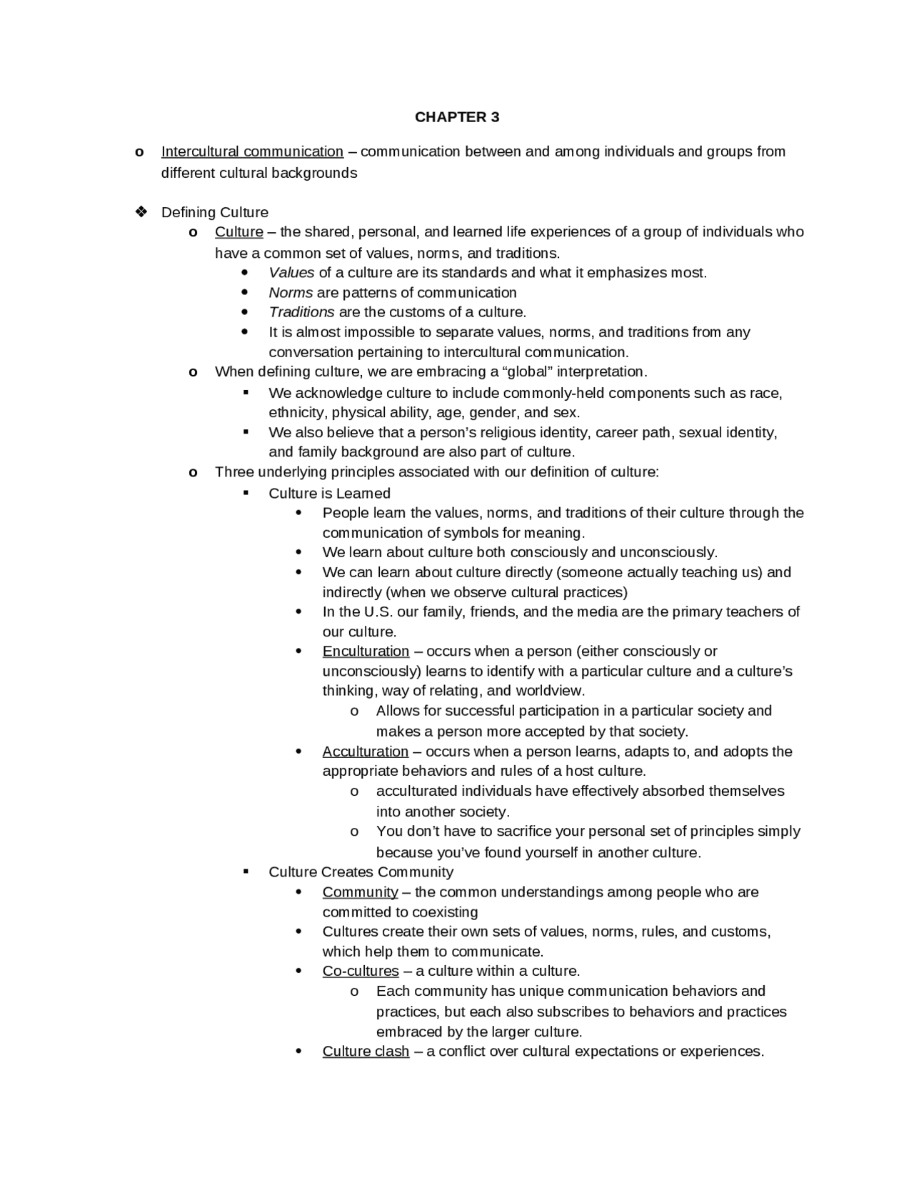Intercultural Communication - Lecture Notes | CMST 2010 - Docsity