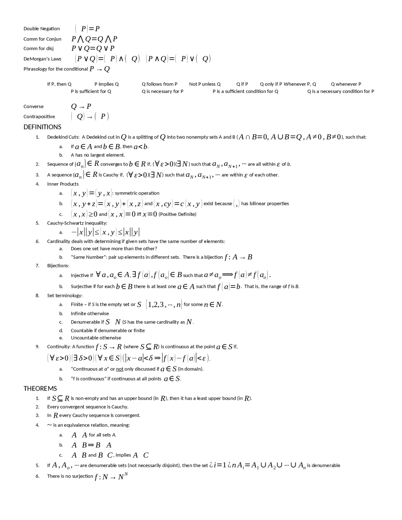 Real Number - Introduction to Real Analysis I | MATH 4423 | Study notes ...