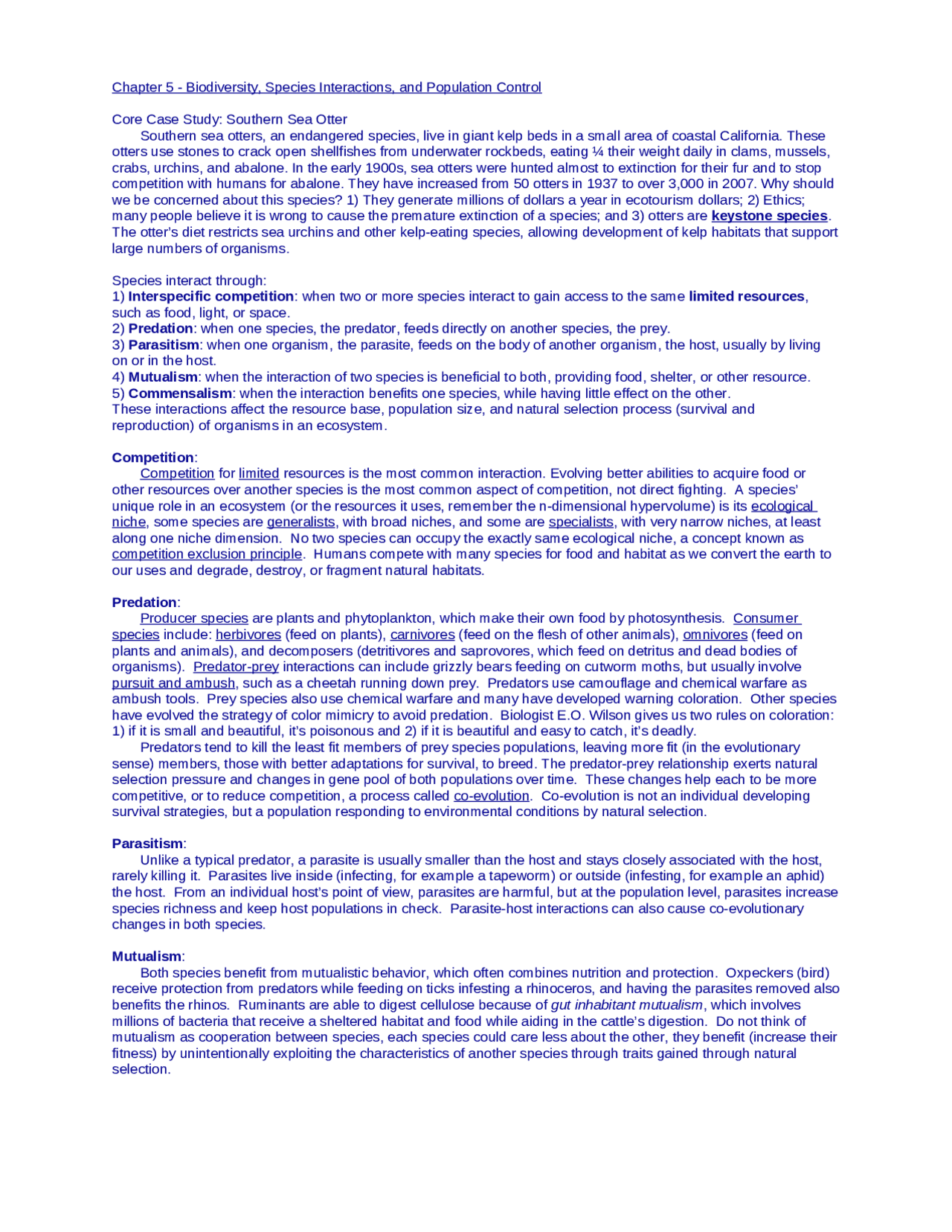 Cnr Notes Module 5 Renewable Natural Resources - Notes for Exam 3 | RNR 1001 - Docsity