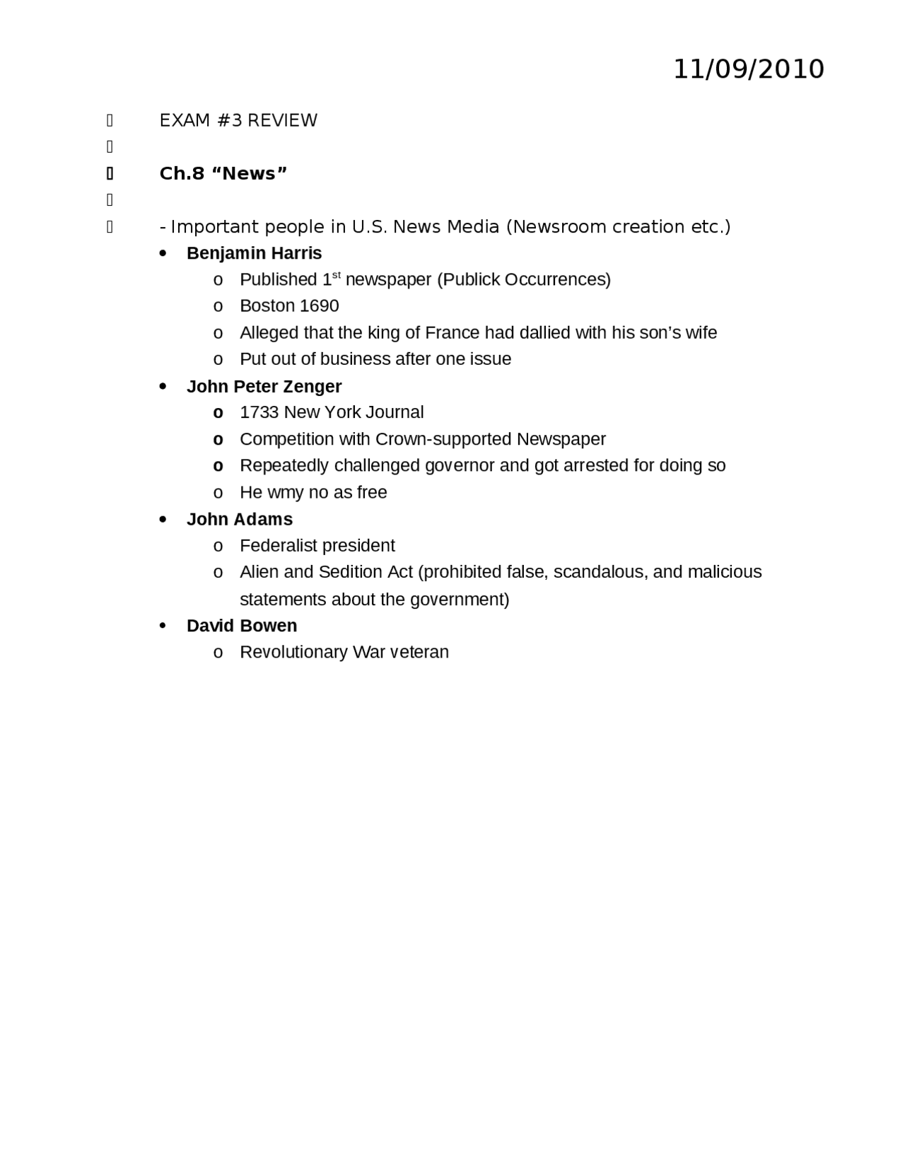 Review Sheet Exam 3 Writing Mass Communication JOUR 202 Docsity