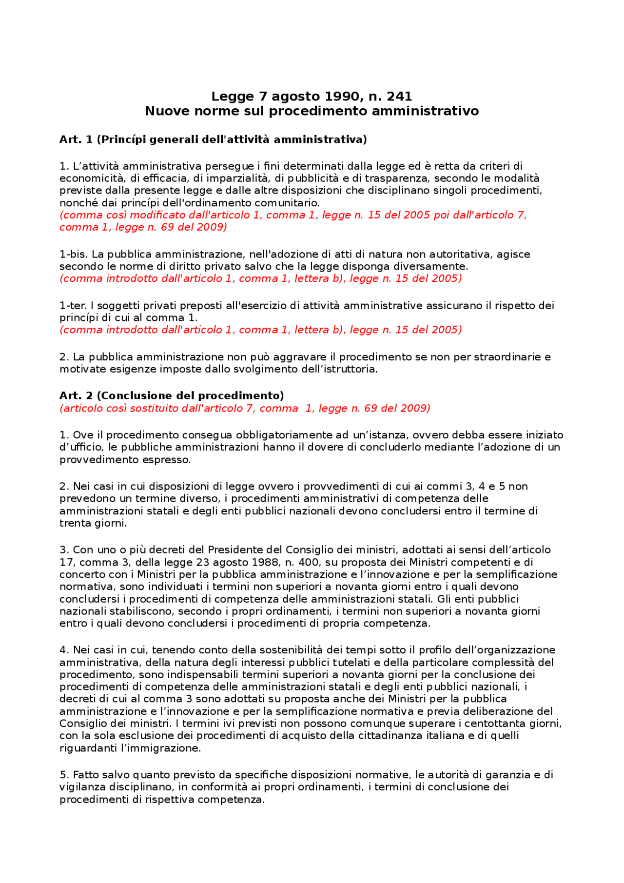Legge 241 del 7 agosto 1990 Docsity Legge 241 del 7 agosto 1990 Docsity