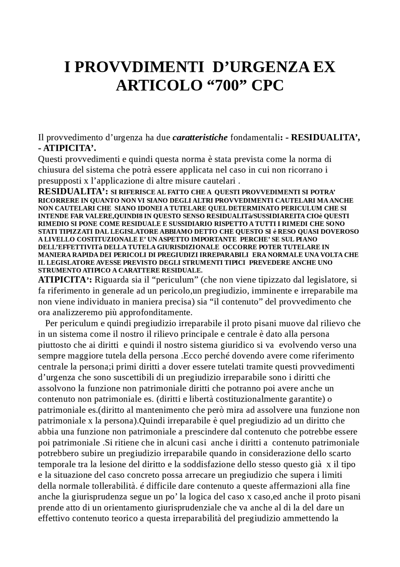 I PROVVDIMENTI D URGENZA EX ARTICOLO 700 CPC Docsity i-provvdimenti-d-urgenza-ex-articolo-700-cpc-docsity