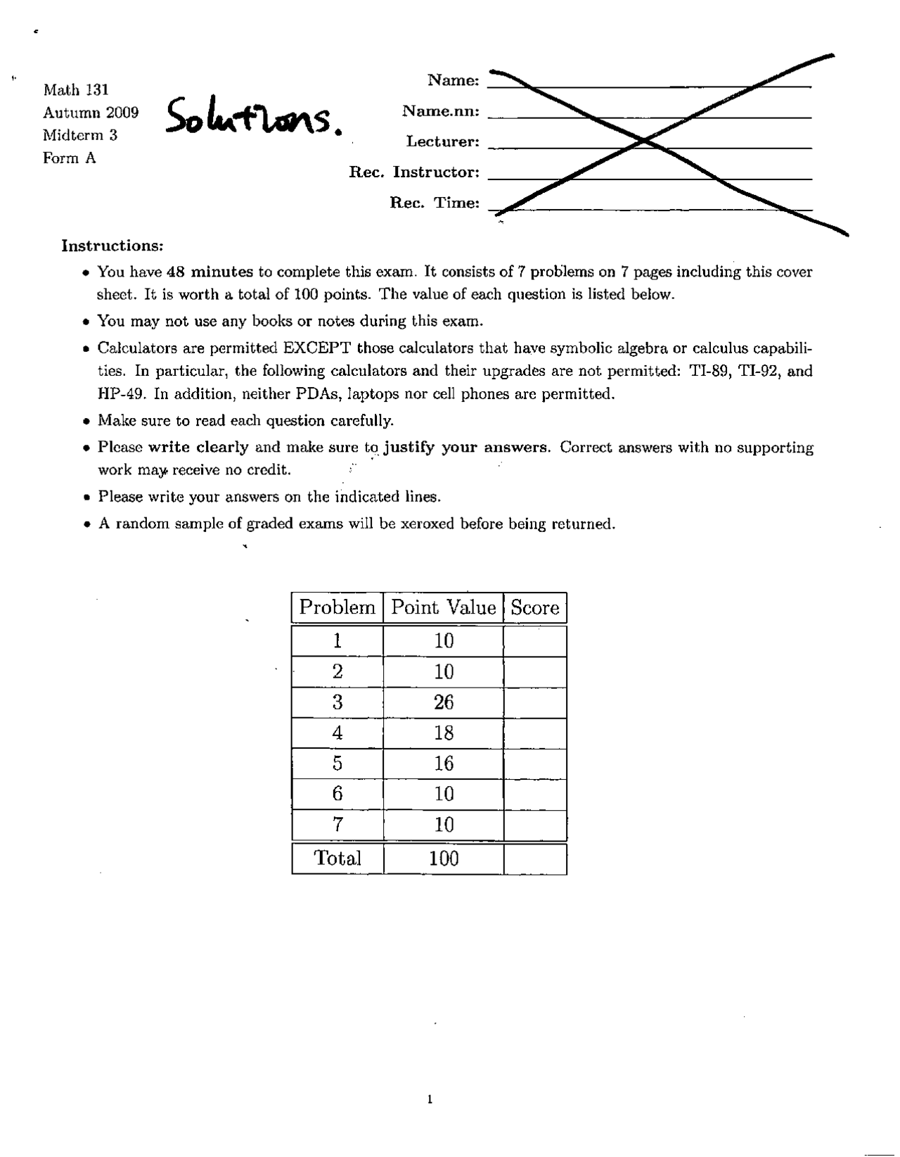 Business Analytics Math Problem 7 Solved Problems on Mathematical Analysis for Business II - Exam ...