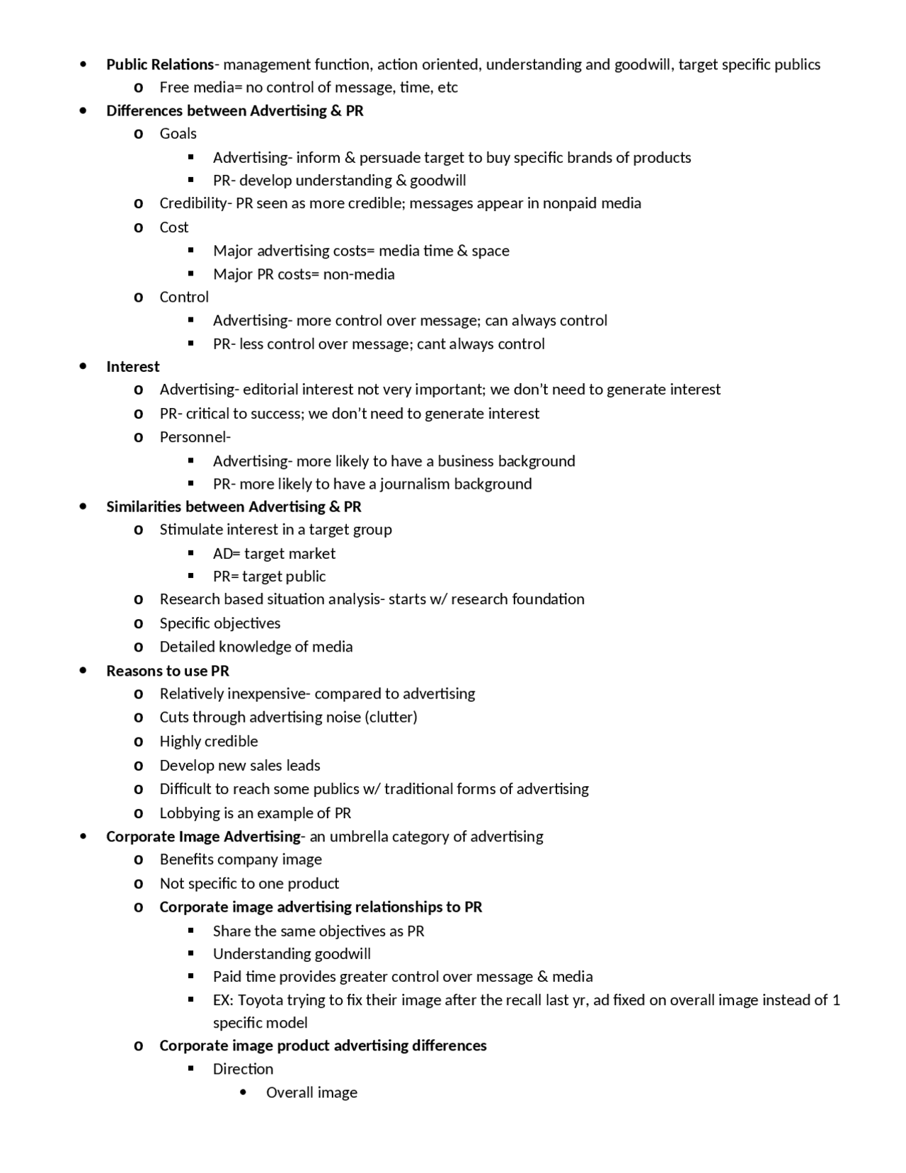 Exam 3 Study Guide - Principles of Advertising | ADV 3008 - Docsity