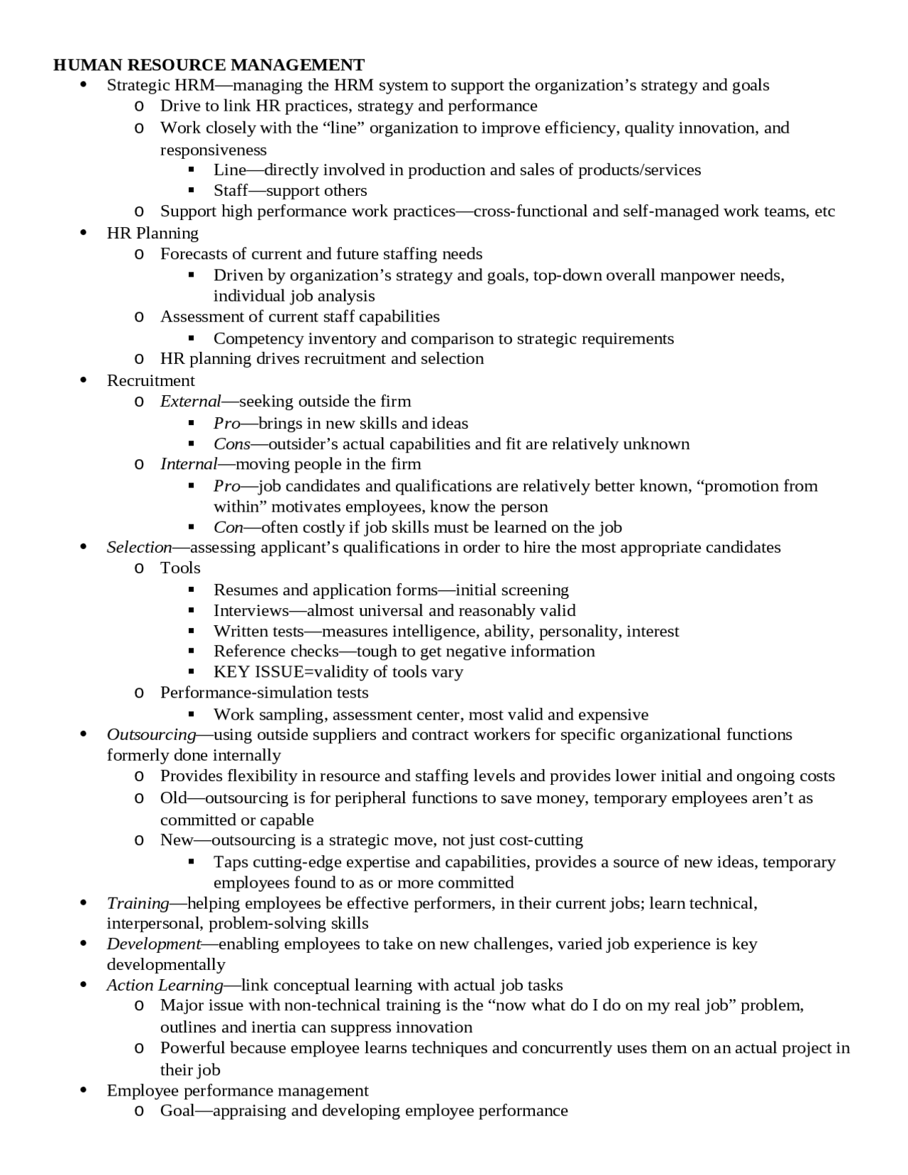 Introduction to Human Resources Management Exam 3 BADM 310 Docsity