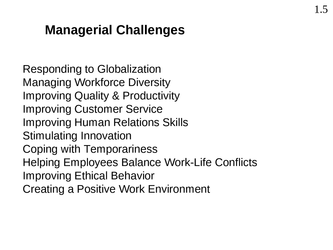 Challenges Trait Managerial Challenges and Personality Traits - Slides | MGT 361 - Docsity