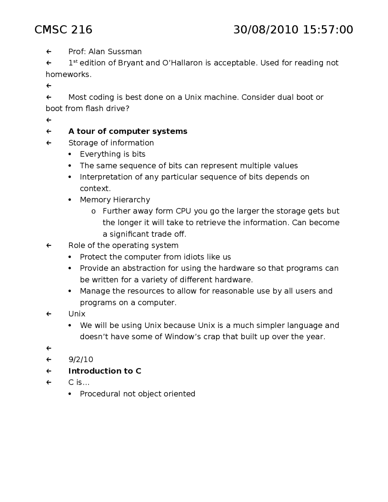 A Tour of Computer System - Study Guide | CMSC 216 - Docsity